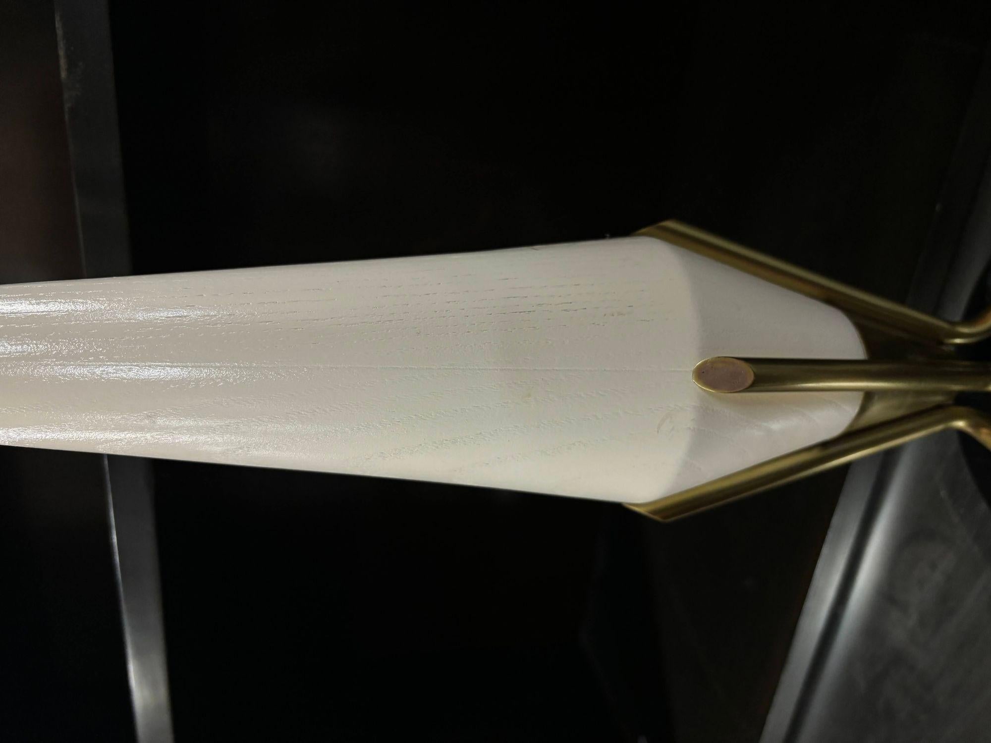Mid-20th Century Mid Century Googie Table Lamp W/ Spun Fiberglass Shade For Sale