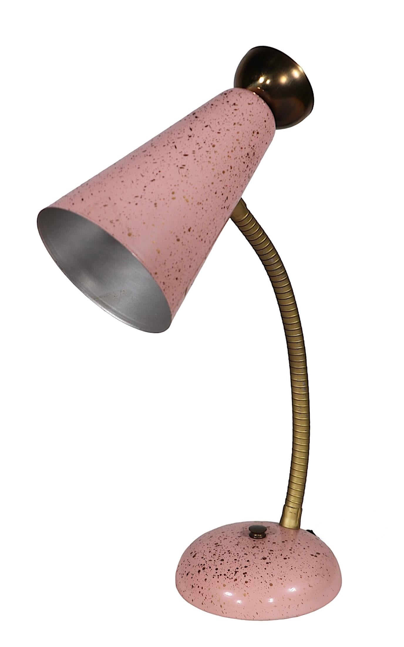 Mid Century Gooseneck Desk Lamp c. 1950's 3