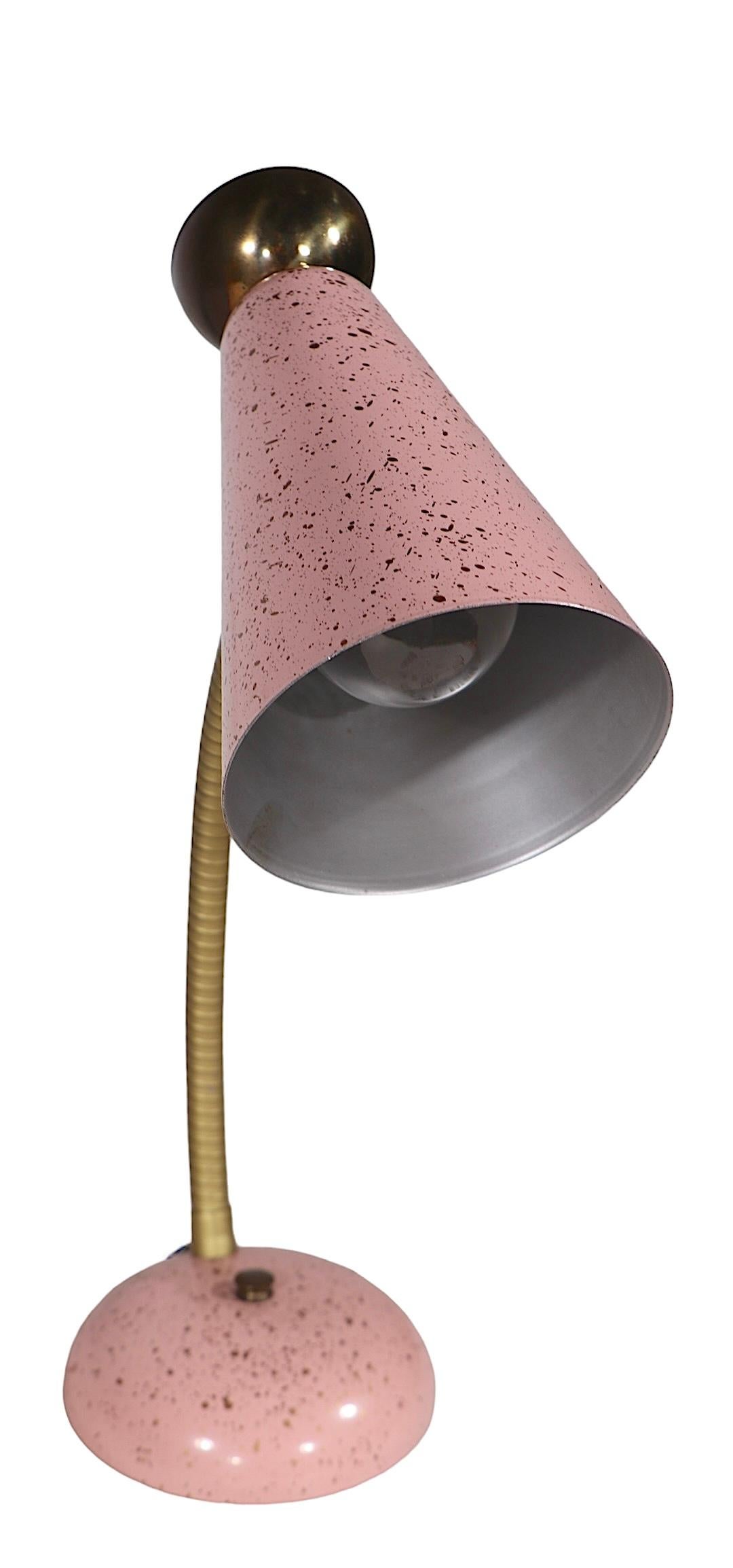 Mid Century Gooseneck Desk Lamp c. 1950's 1