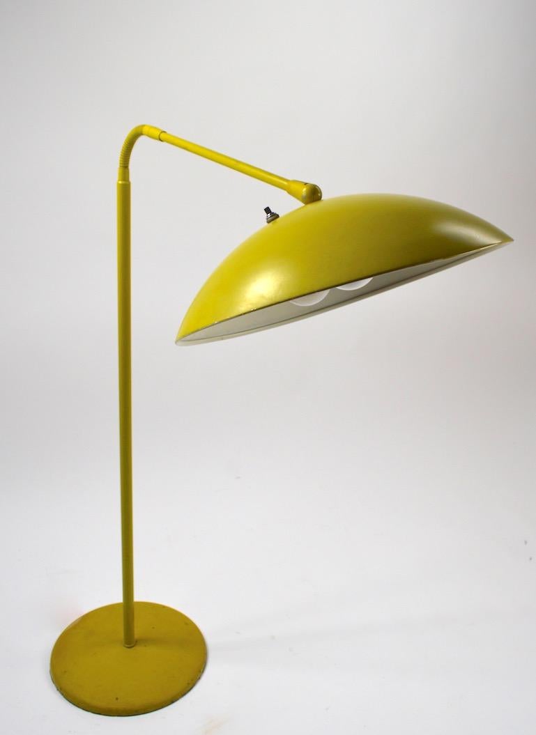 20th Century Mid Century Gooseneck Floor Lamp Attributed to Lightolier