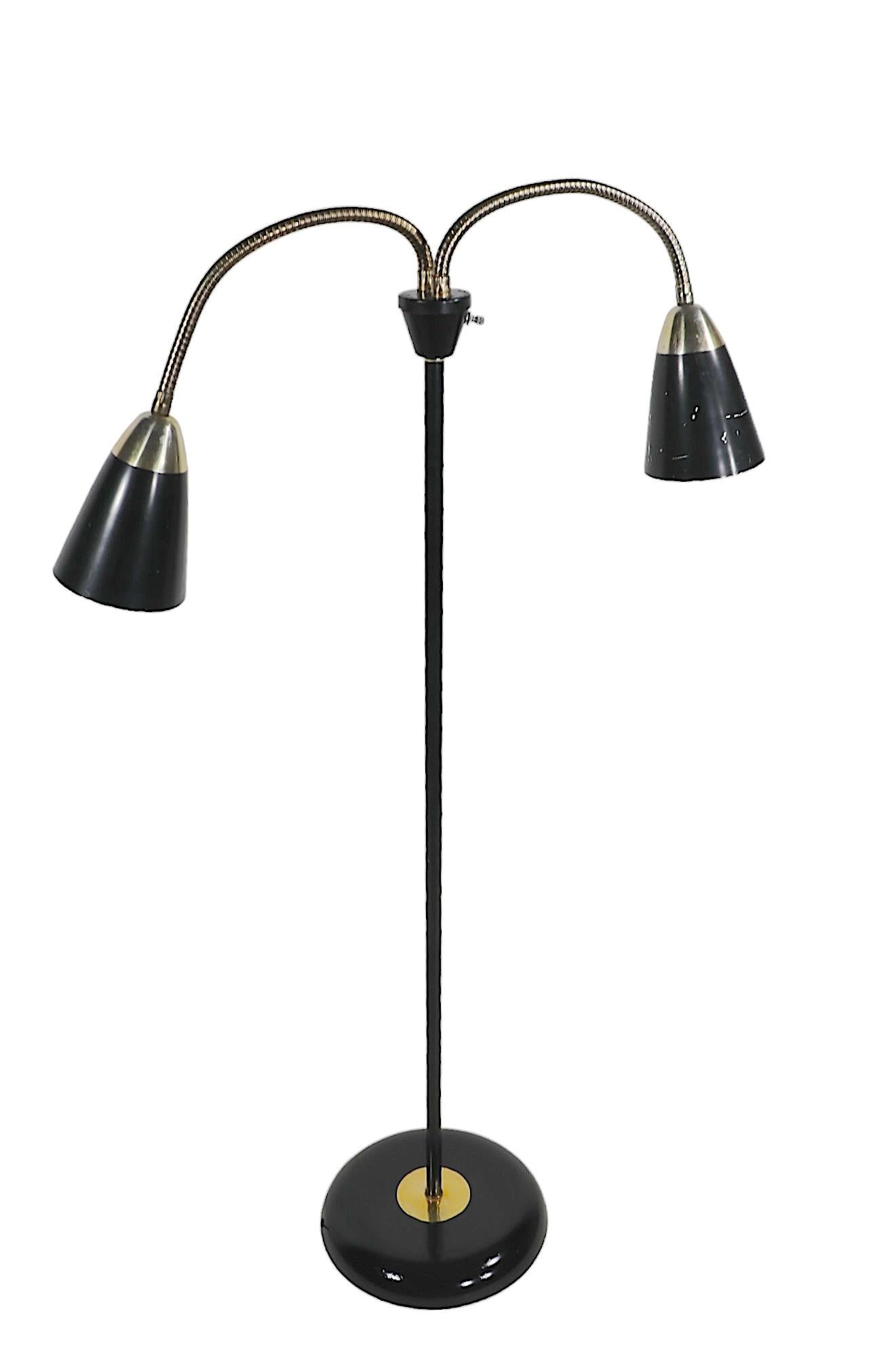 Mid Century Gooseneck Floor Lamp by Thurston for Lightolier  For Sale 5