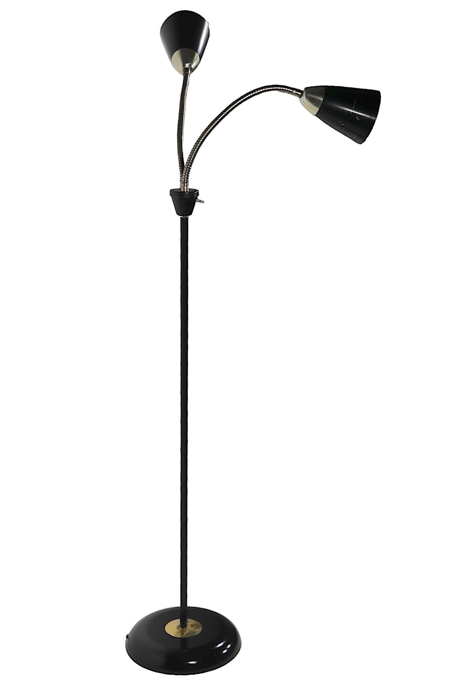 Mid Century Gooseneck Floor Lamp by Thurston for Lightolier  For Sale 10