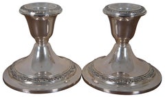 Mid-Century Gorham Sterling Silver Candlesticks Candle Holders 960