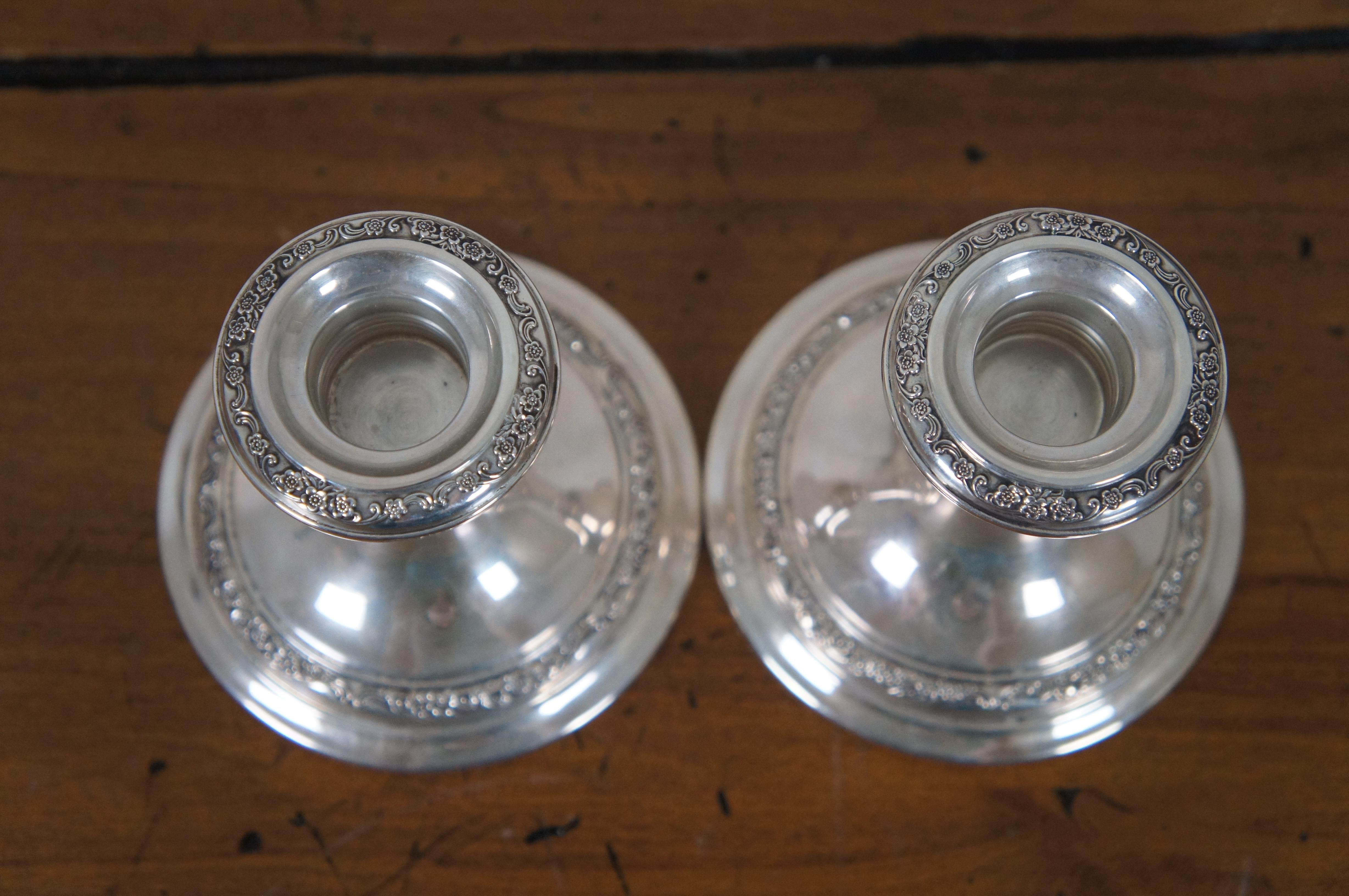 gorham sterling candle holders
