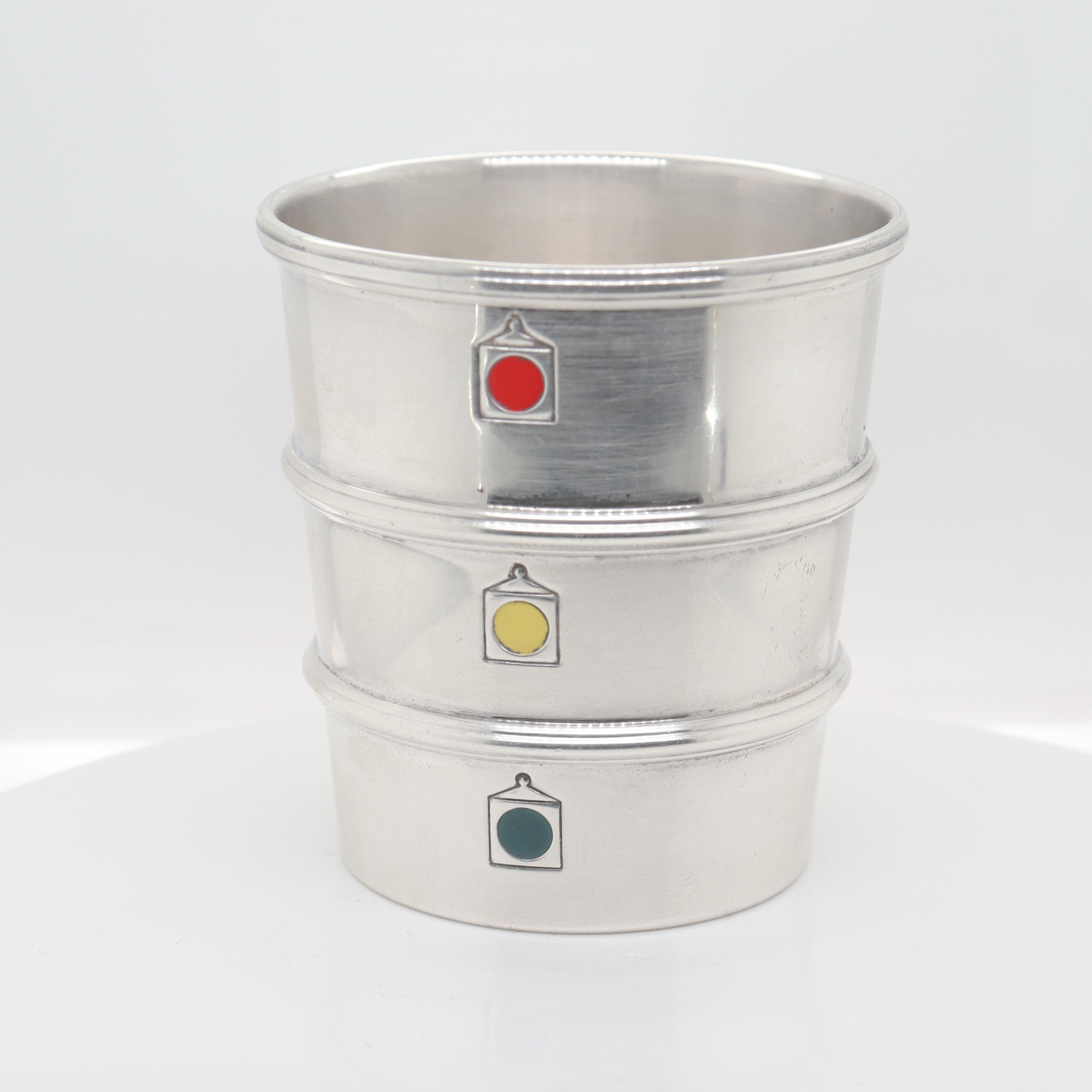 MidCentury Gorham Sterling Silver Cocktail "Stoplight Jigger" or