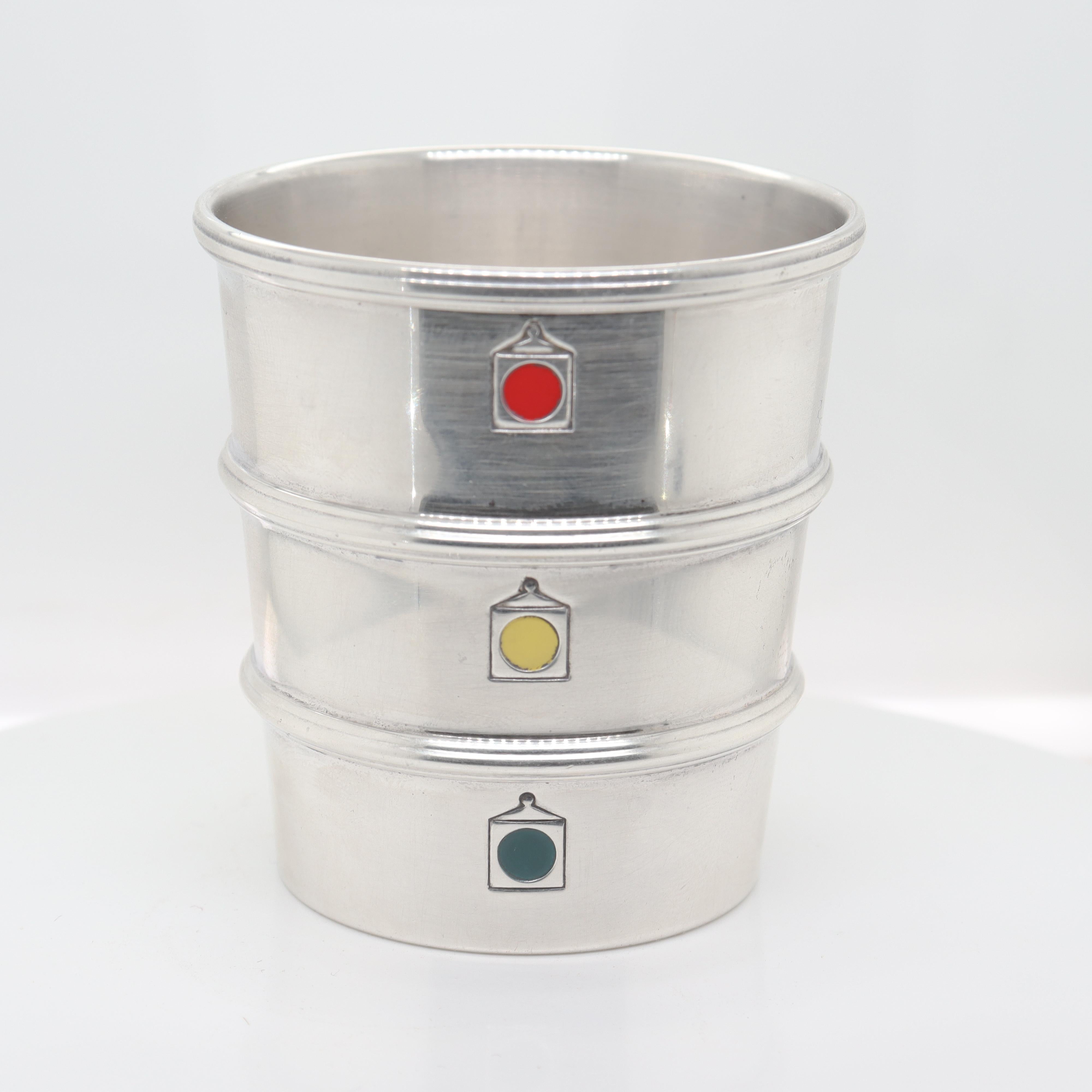 MidCentury Gorham Sterling Silver Cocktail "Stoplight Jigger" or