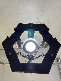 Mid Century Gothic Chandelier Pendant Hexagon Witco Style