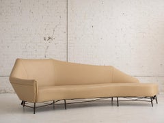 Mid Century Gothic Style French Chaise Sofa