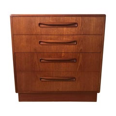 Midcentury G-Plan Fresco Teak Chest of 4 Drawers