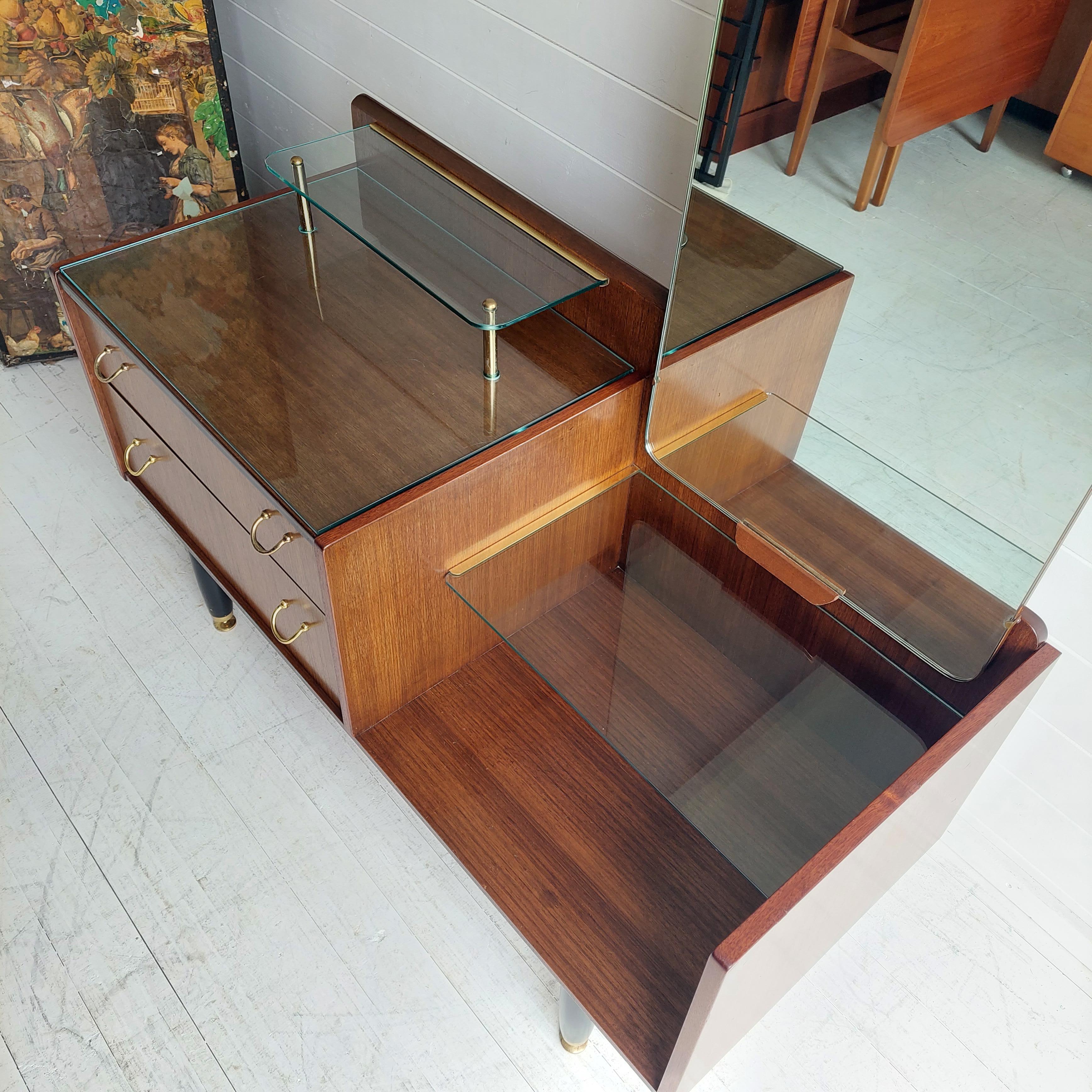 Brass Midcentury Gplan Tola Librenza Dressing Table / Hallway Unit, 1950s-1960s
