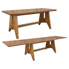 Used Mid-Century Grand Neogothic Rustic Draw Leaf Dining Table by DeCoene