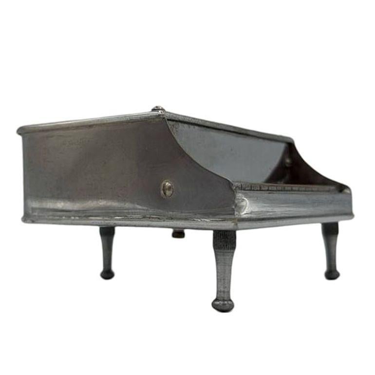 American Mid Century Grand Piano Chrome Table Lighter, Made in Japan