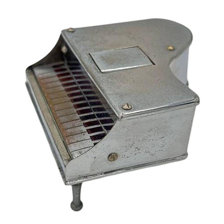 Mid-20th Century Mid Century Grand Piano Chrome Table Lighter, Made in Japan