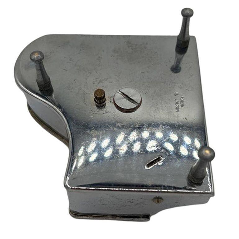 Mid Century Grand Piano Chrome Table Lighter, Made in Japan 1