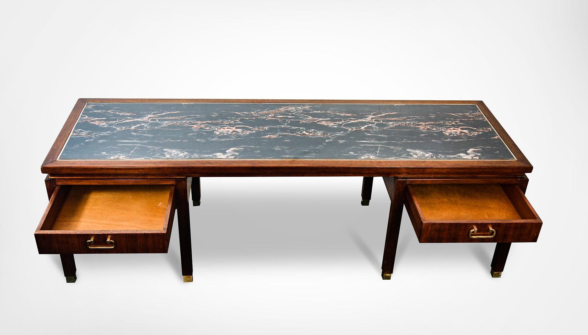 Table basse rectangulaire avec plateau en granit du milieu du siècle dernier par E Gomme pour G Plan en vente 3