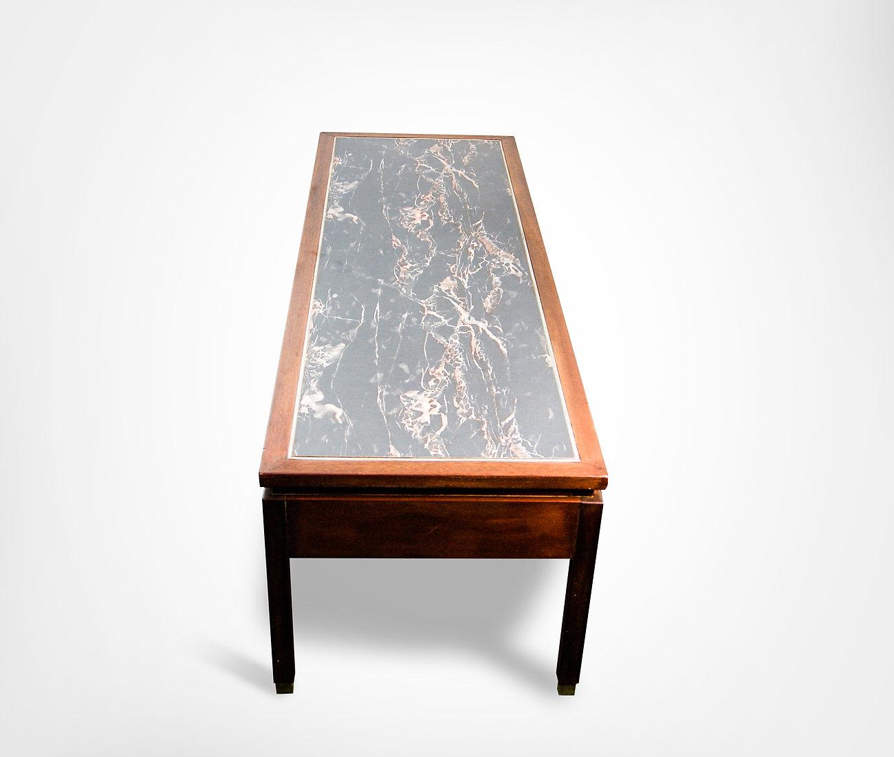 Britannique Table basse rectangulaire avec plateau en granit du milieu du siècle dernier par E Gomme pour G Plan en vente