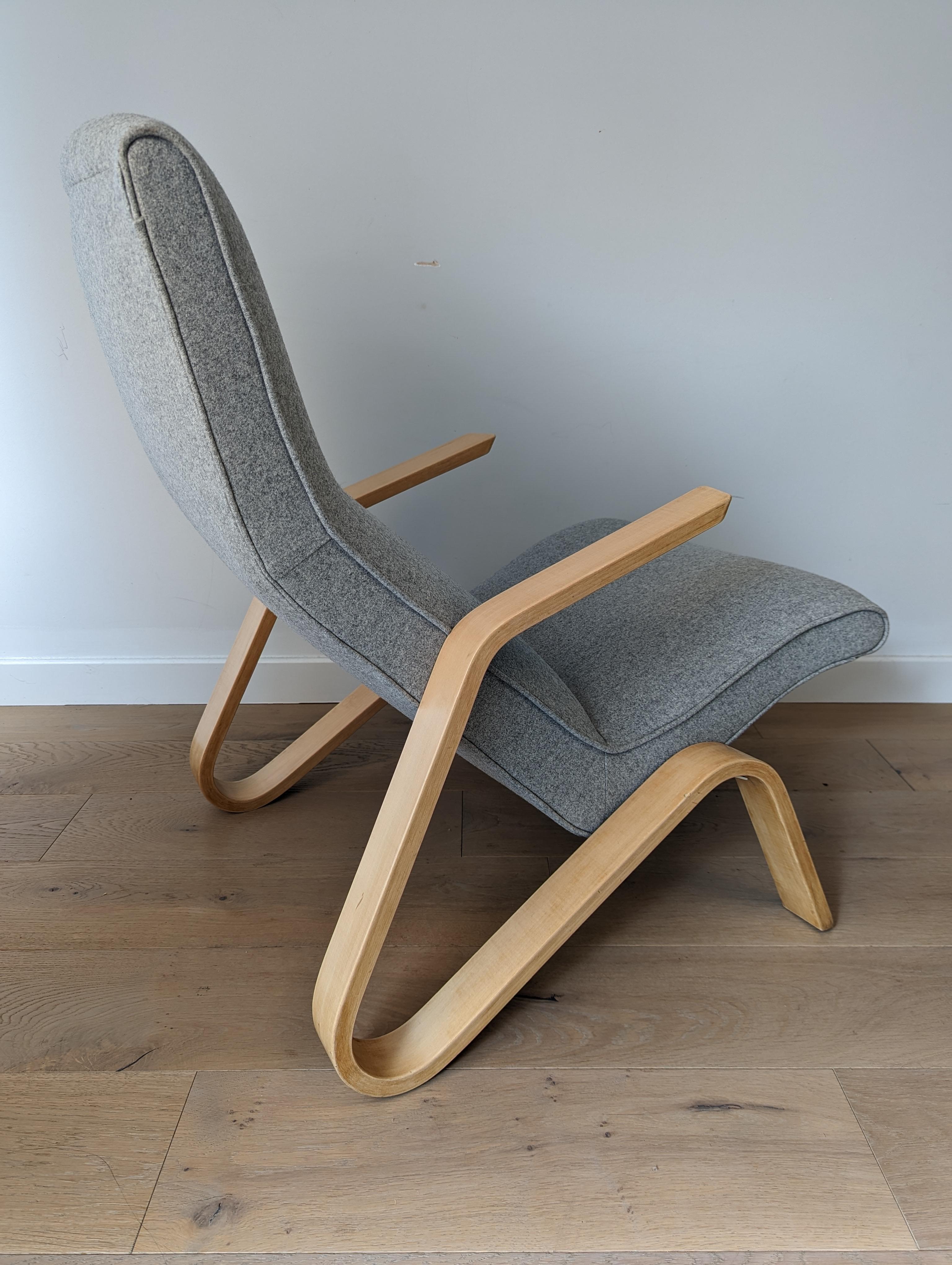 Grasshopper-Stuhl aus der Mitte des Jahrhunderts von Eero Saarinen für Knoll (1950er Jahre) (Wolle) im Angebot