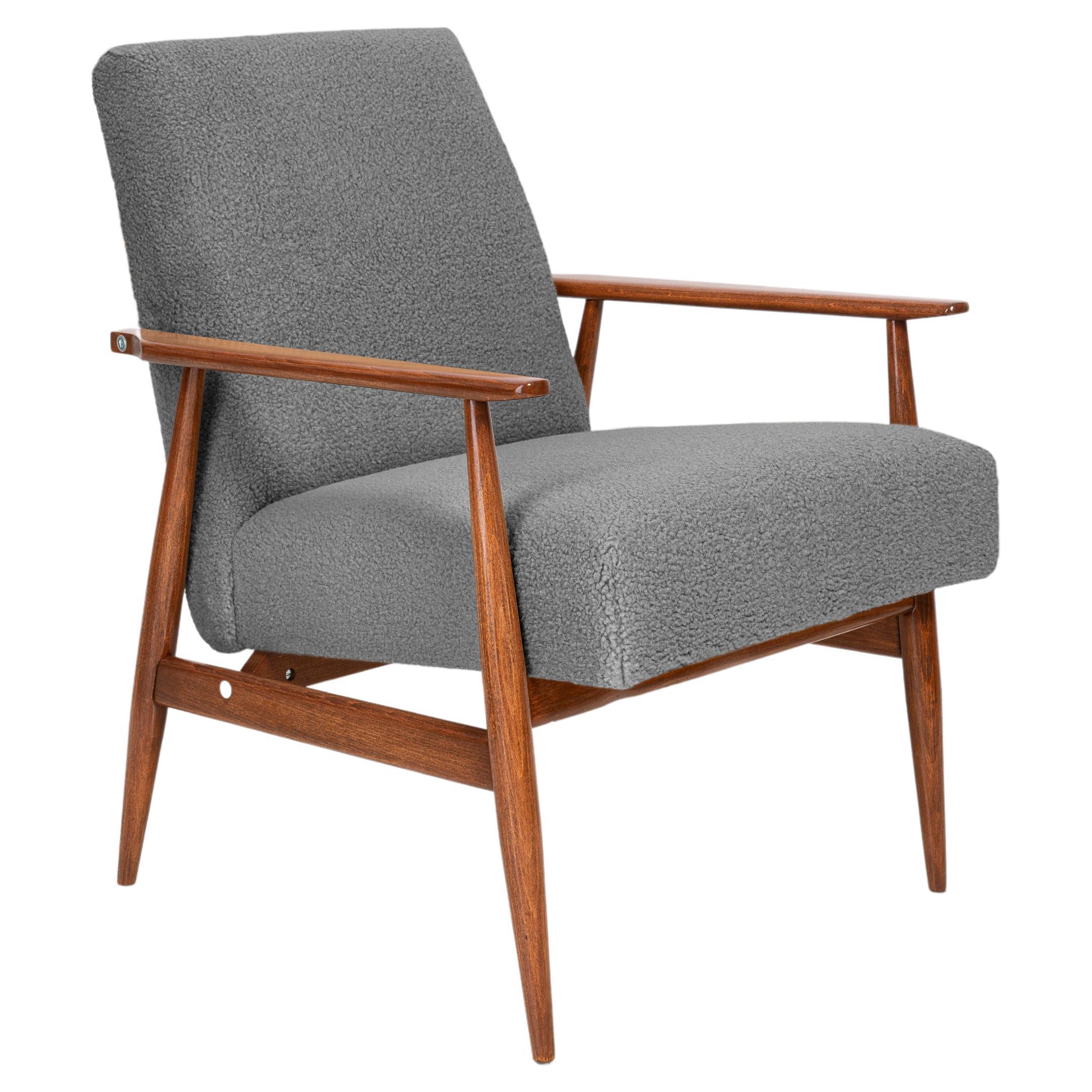 Fauteuil Dante gris boucl du milieu du sicle, H. Lis, Europe, annes 1960