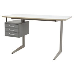 Vintage Mid-Century Gray Friso Kramer "Result" Teachers Desk for Ahrend de Cirkel