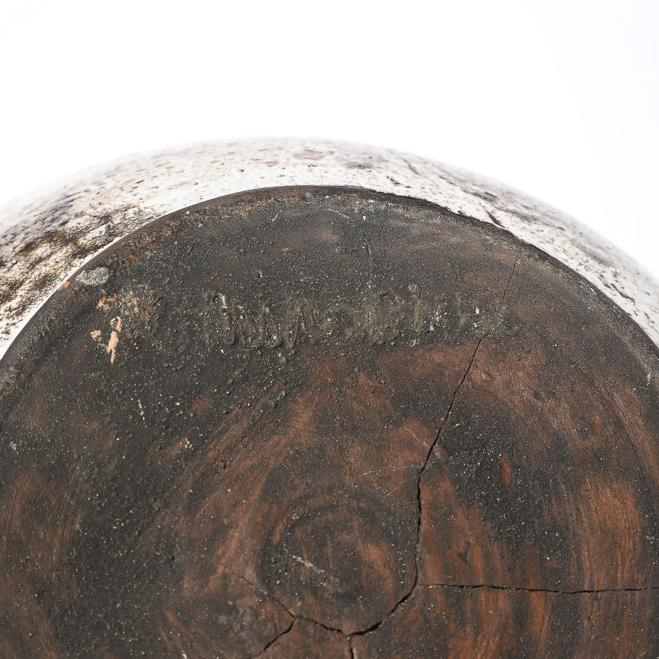 Lampe de table du milieu du siècle en céramique émaillée grise à motifs floraux par Paul Quéré en vente 7