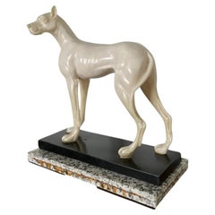 Mid Century Great Dane Resin Sculpture