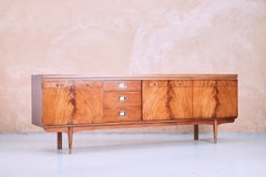 Mid Century Greaves and Thomas Sideboard, Flame Mahogany and Teak, 1960s