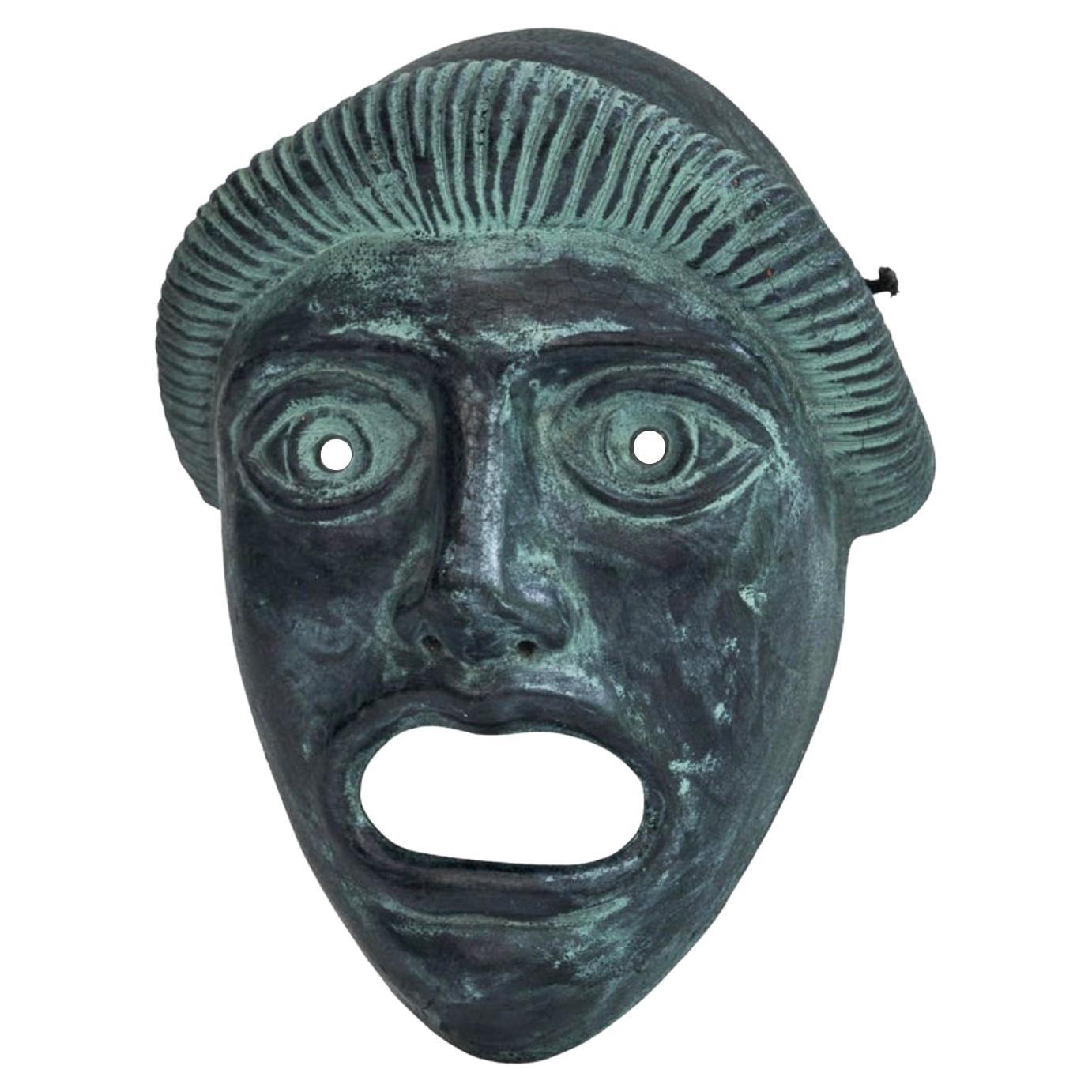 Mid-Century Greek Decorative Mask For Sale