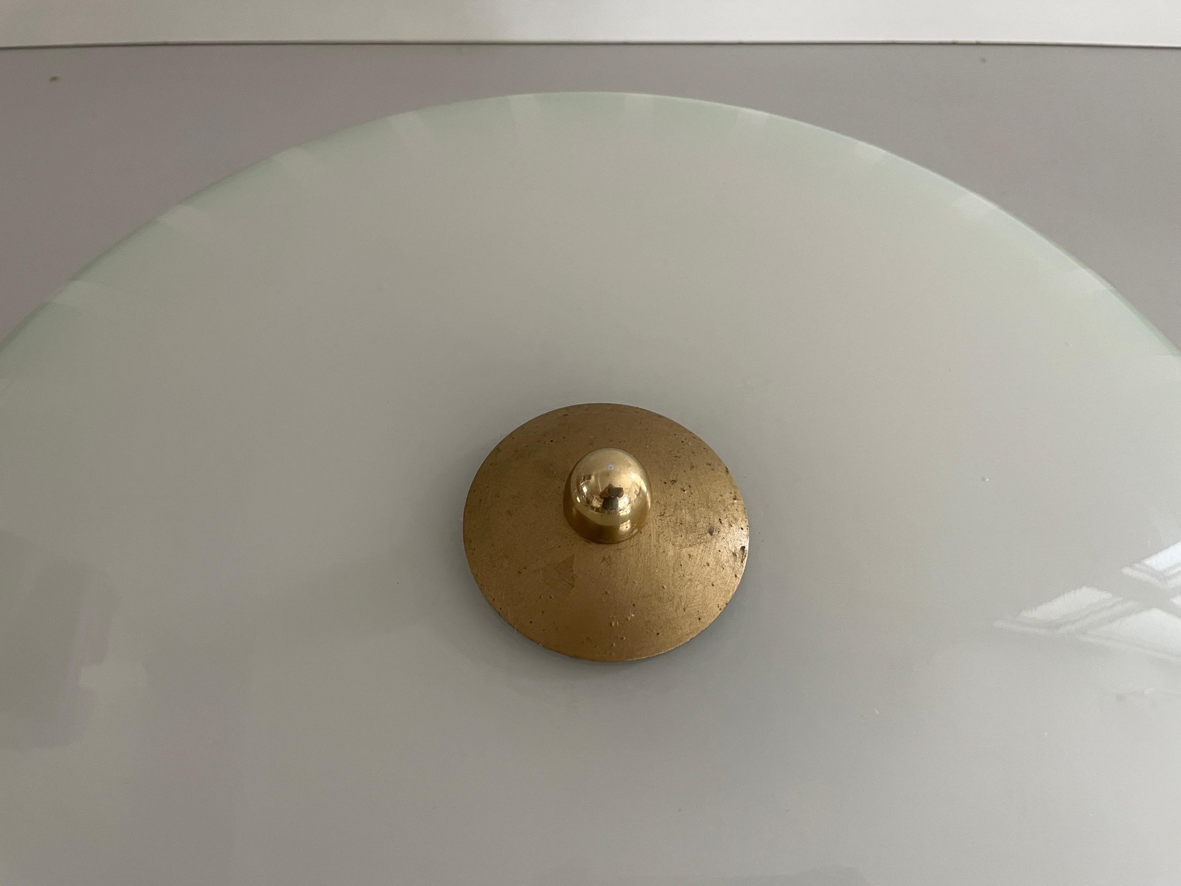 Plafón de cristal verde y blanco de mediados de siglo, años 50, Alemania en venta 3