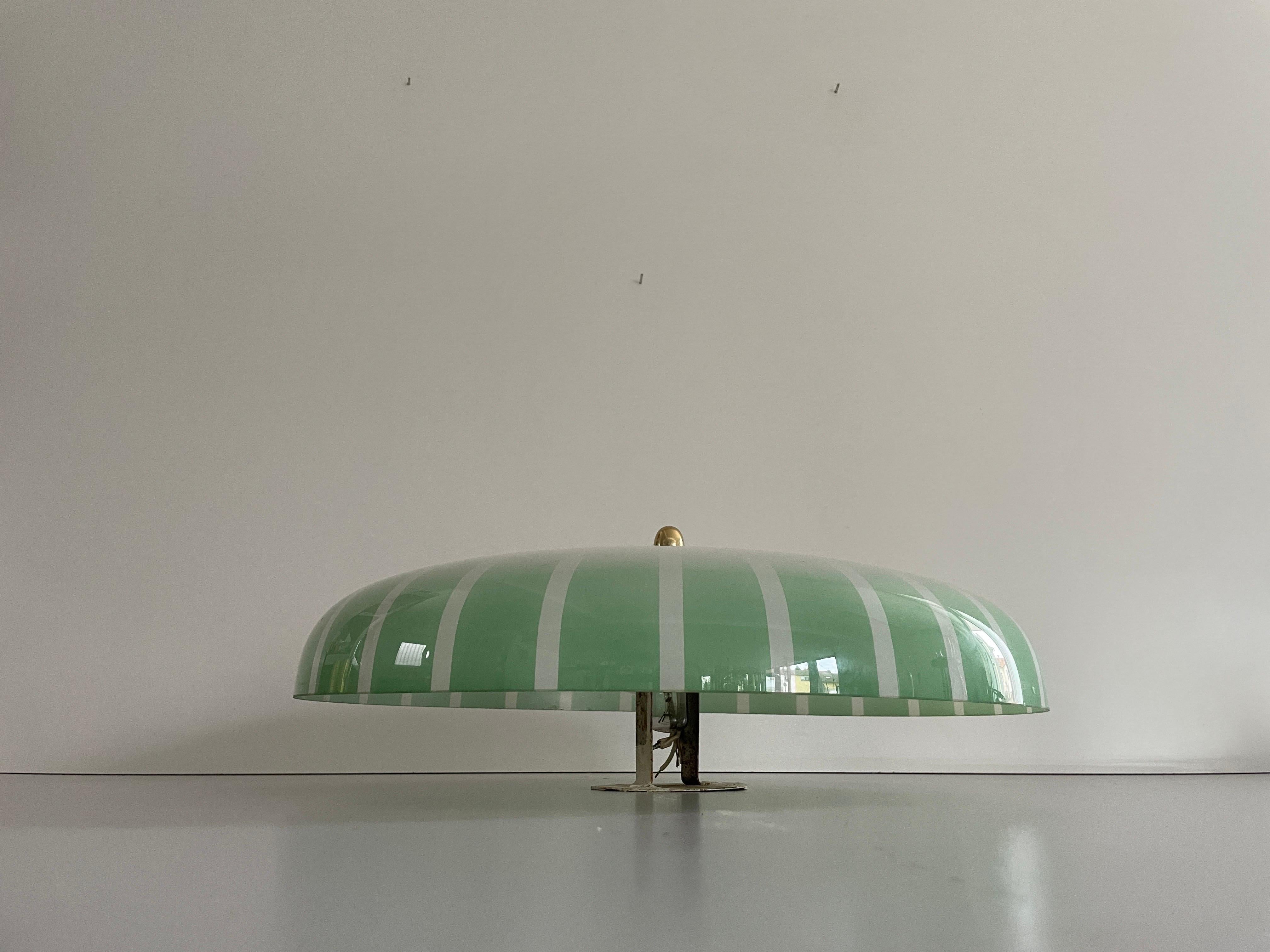 Plafón de cristal verde y blanco de mediados de siglo, años 50, Alemania Alemán en venta