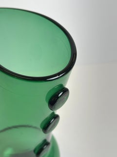 Mid-Century Green Blown Glass Vase, Empoli, Italy, 1960s