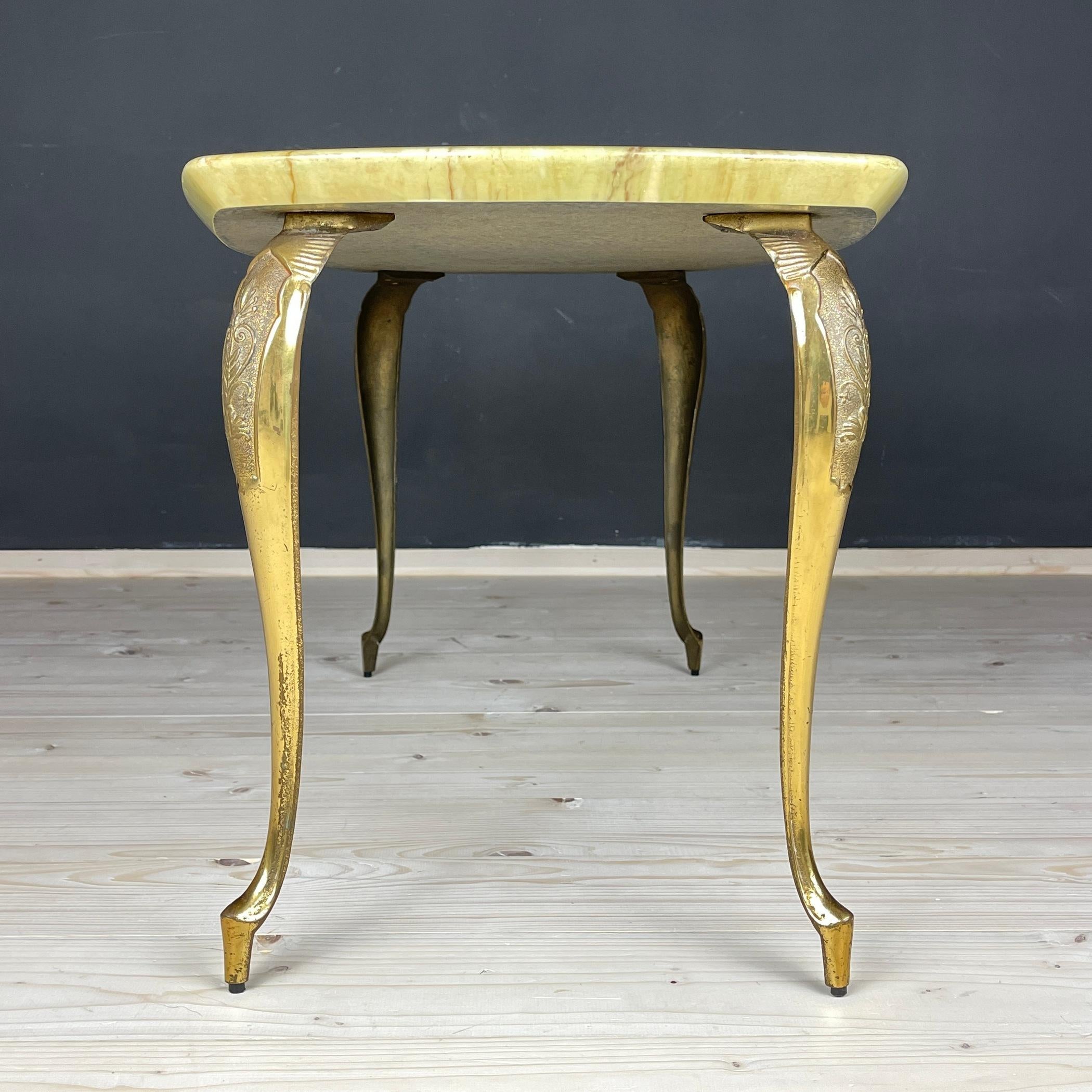 Midcentury Green Brown Coffee Table, Italy, 1950s 1