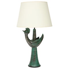 Mid-Century Ceramic "Le Coq" Table Lamp, France, circa 1960s