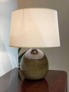 Midcentury Green Ceramic Table Lamp
