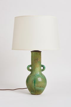 Midcentury Green Ceramic Table Lamp