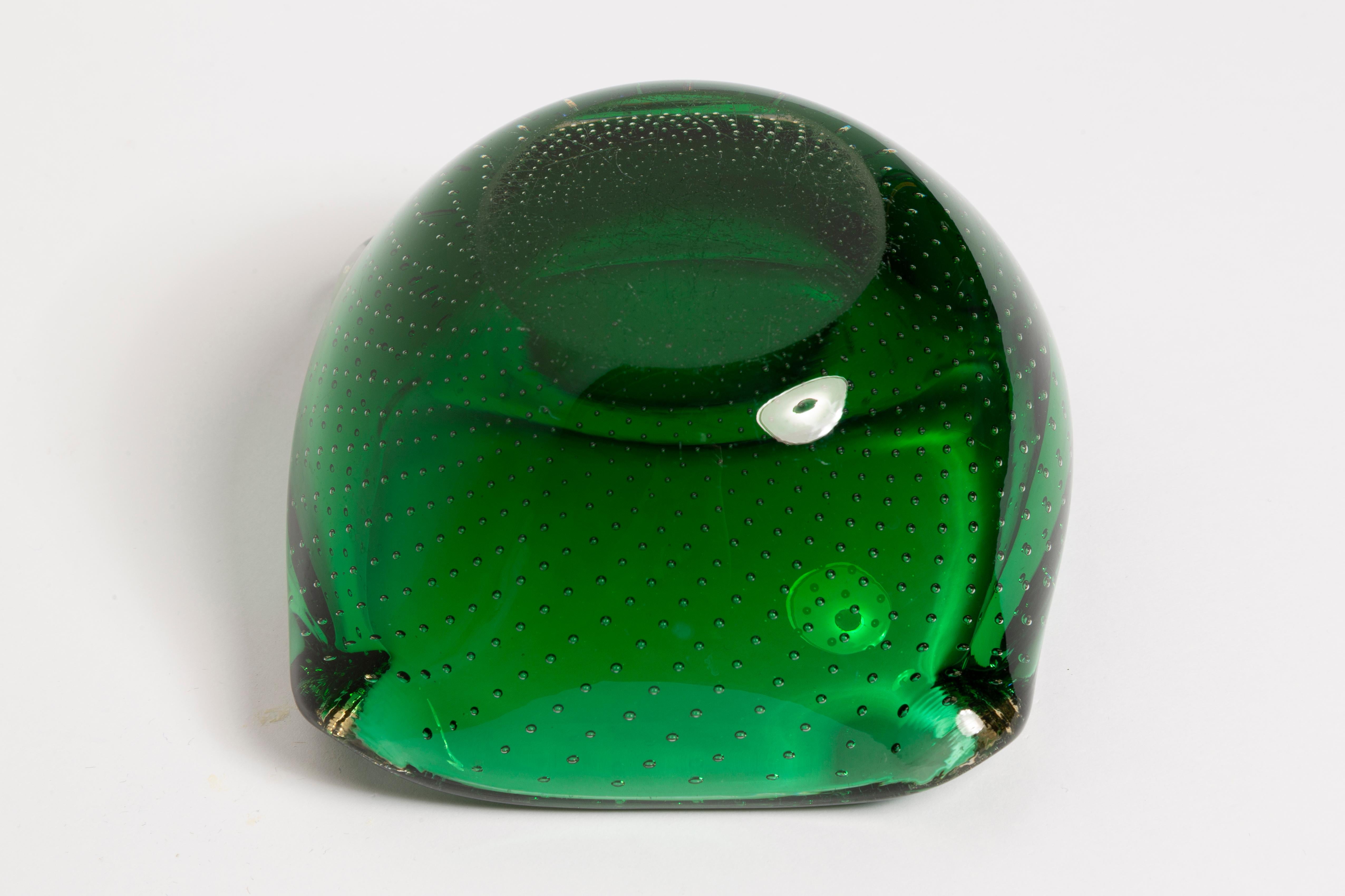 Mid Century Green Glass Bowl Ashtray Element, Italy, 1970s For Sale 2