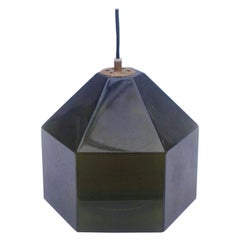 Midcentury Green Glass Ceiling Light by Carl Fagerlund for Orrefors