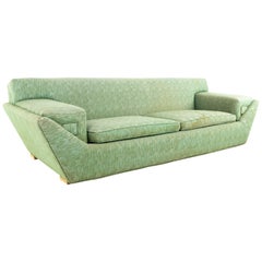 Mid Century Green Gondola Sofa