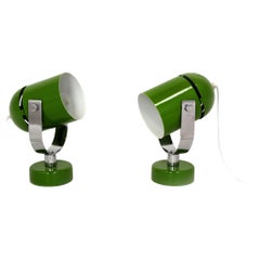 Mid-Century Green Lamps attributed to Stanislav Indra, 1970s, Set of 2