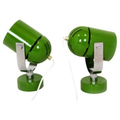 Mid-Century Green Lamps attributed to Stanislav Indra, 1970s, Set of 2