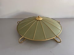 Mid-Century Green Large Flush Mount or Ceiling Lamp by Erco, 1950s, Germany