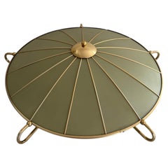 Mid-Century Green Large Flush Mount or Ceiling Lamp by Erco, 1950s, Germany