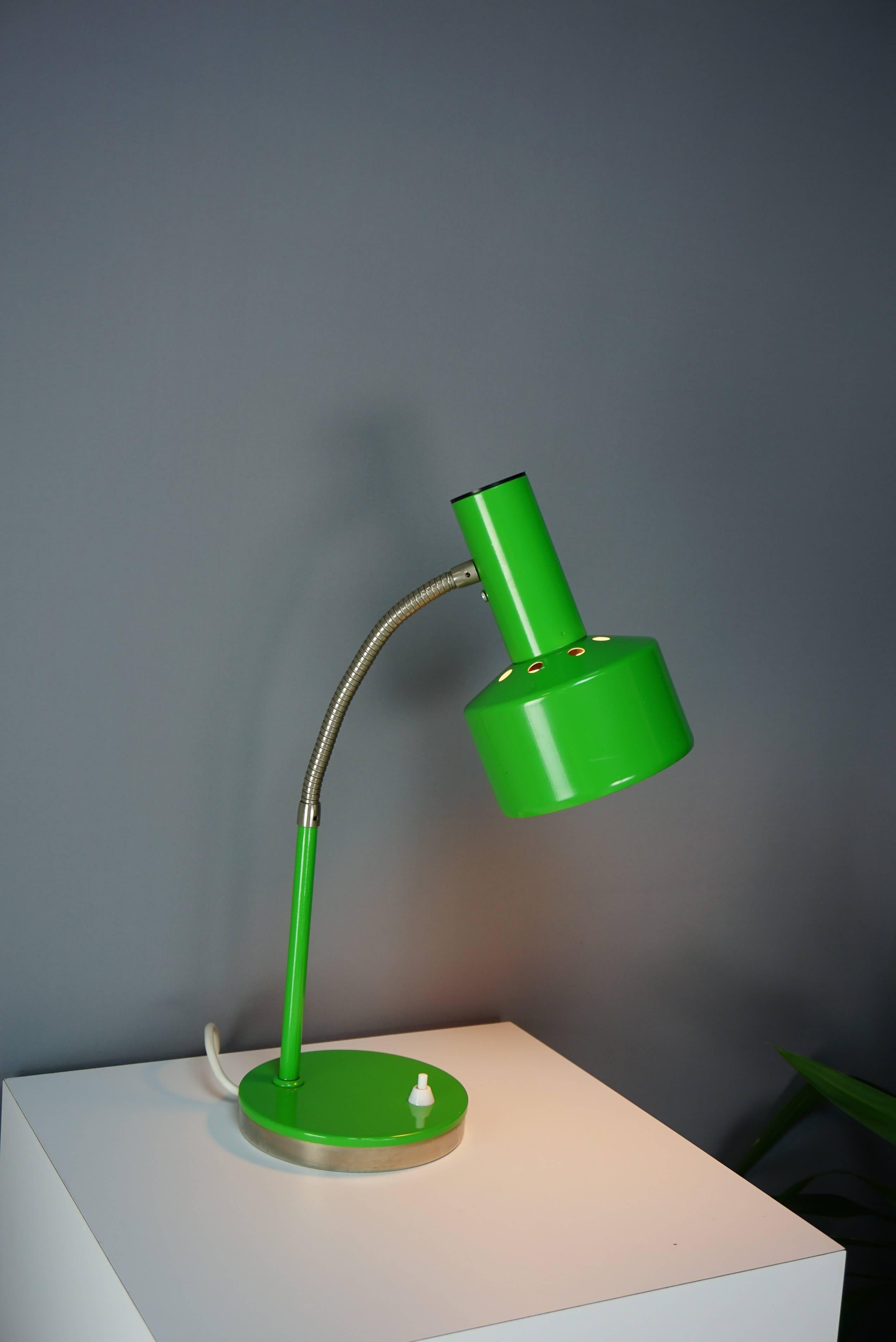 Midcentury Green Metal Articulated Lamp 1960s Design 5