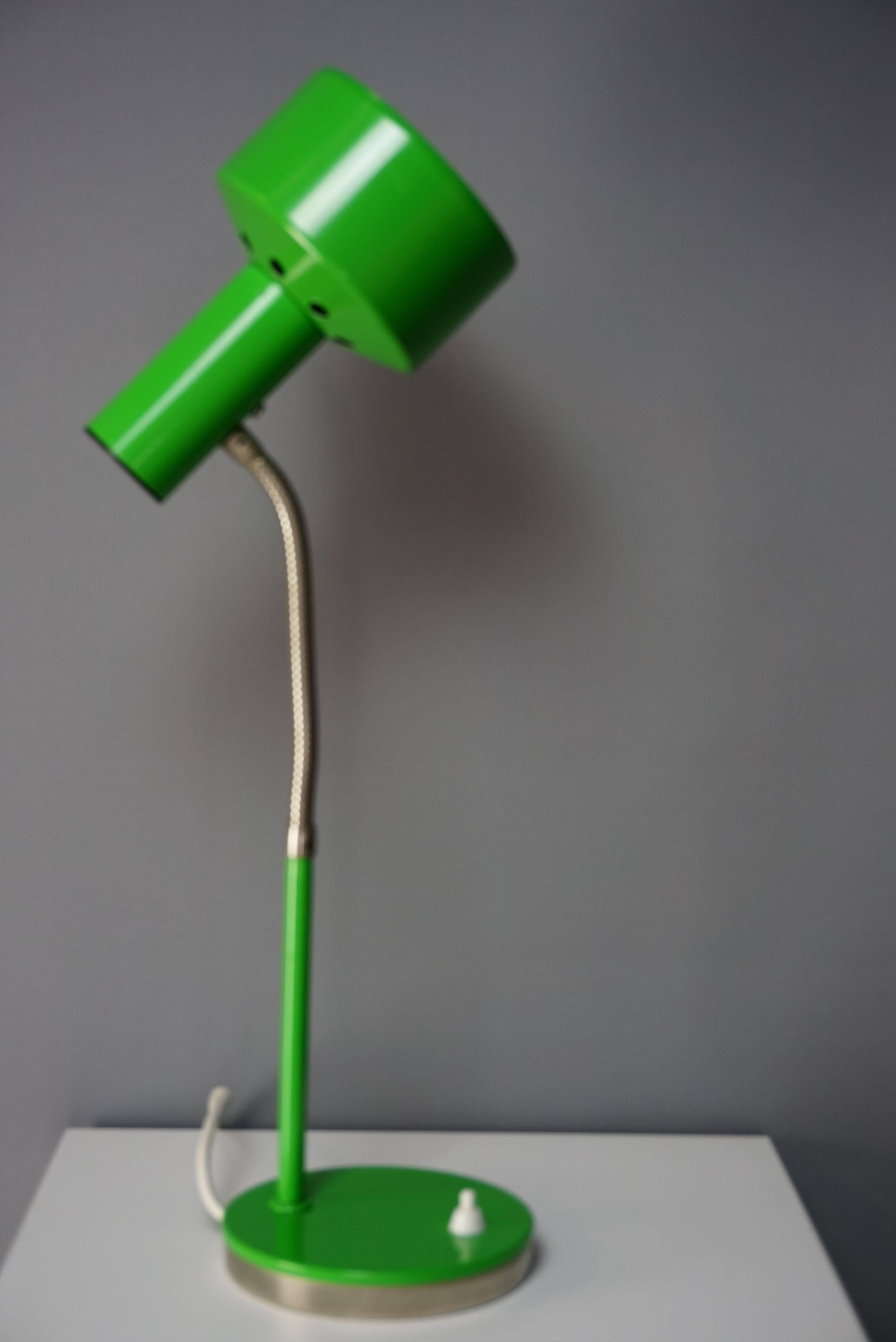 Midcentury Green Metal Articulated Lamp 1960s Design 6