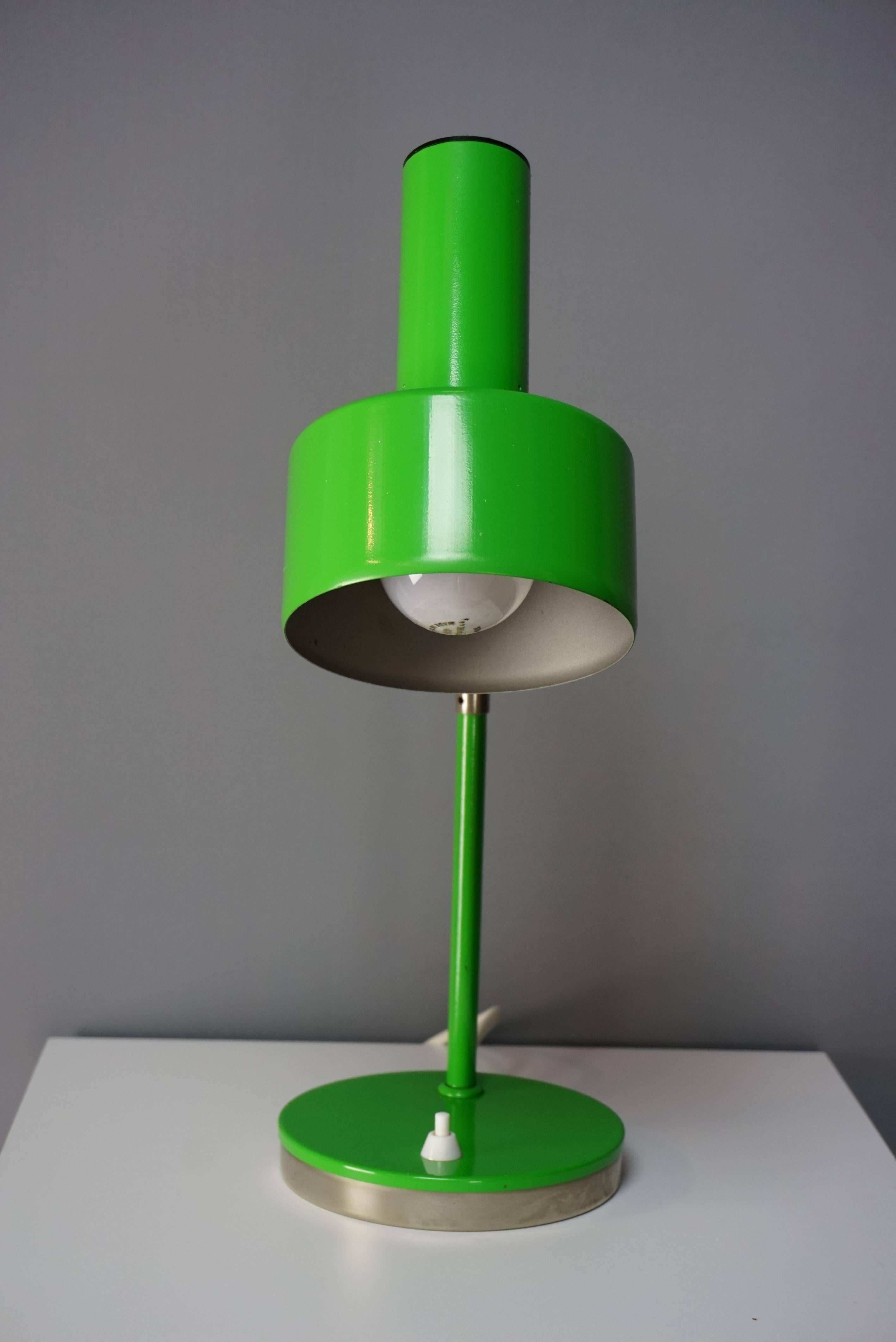 20th Century Midcentury Green Metal Articulated Lamp 1960s Design