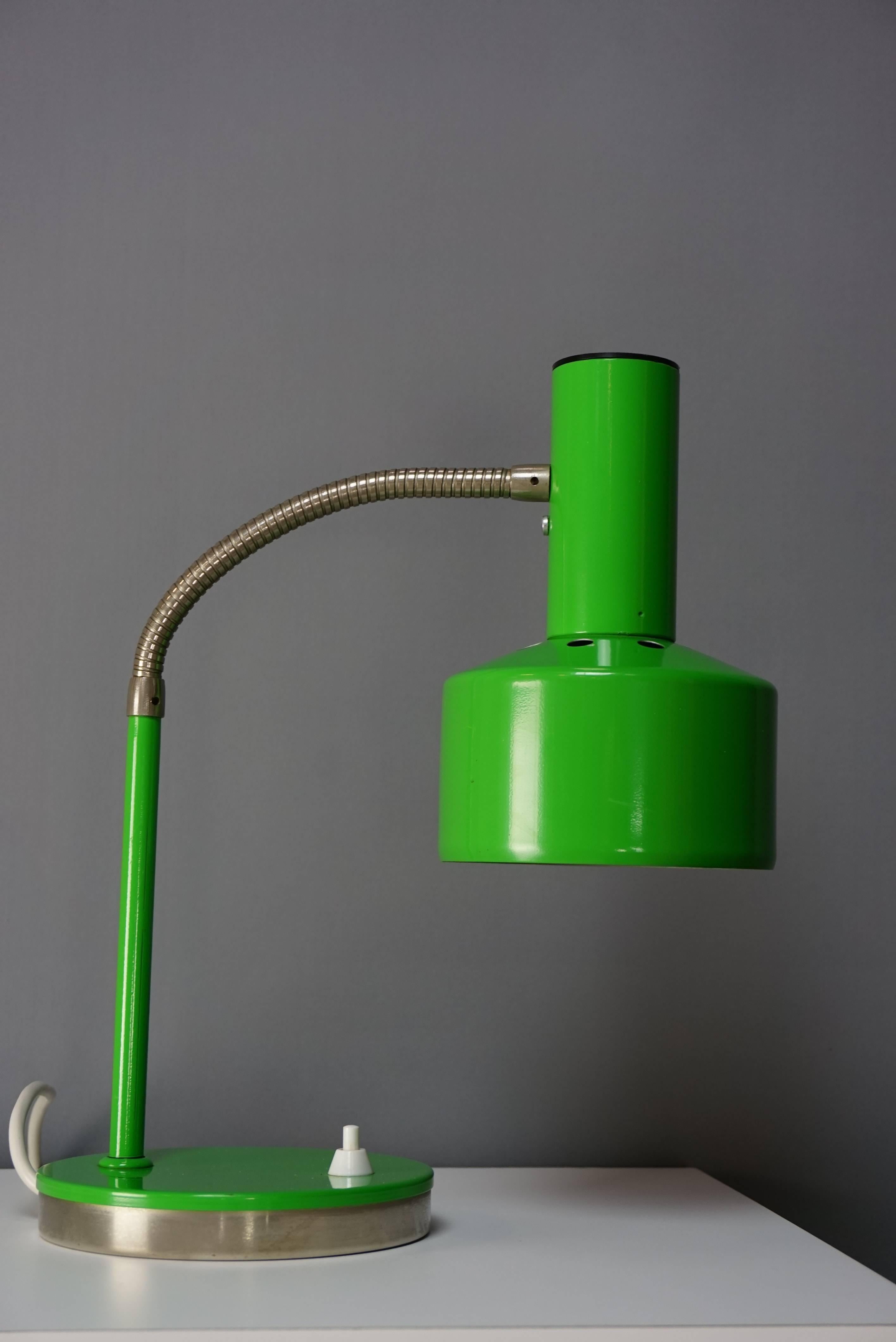 Midcentury Green Metal Articulated Lamp 1960s Design 1