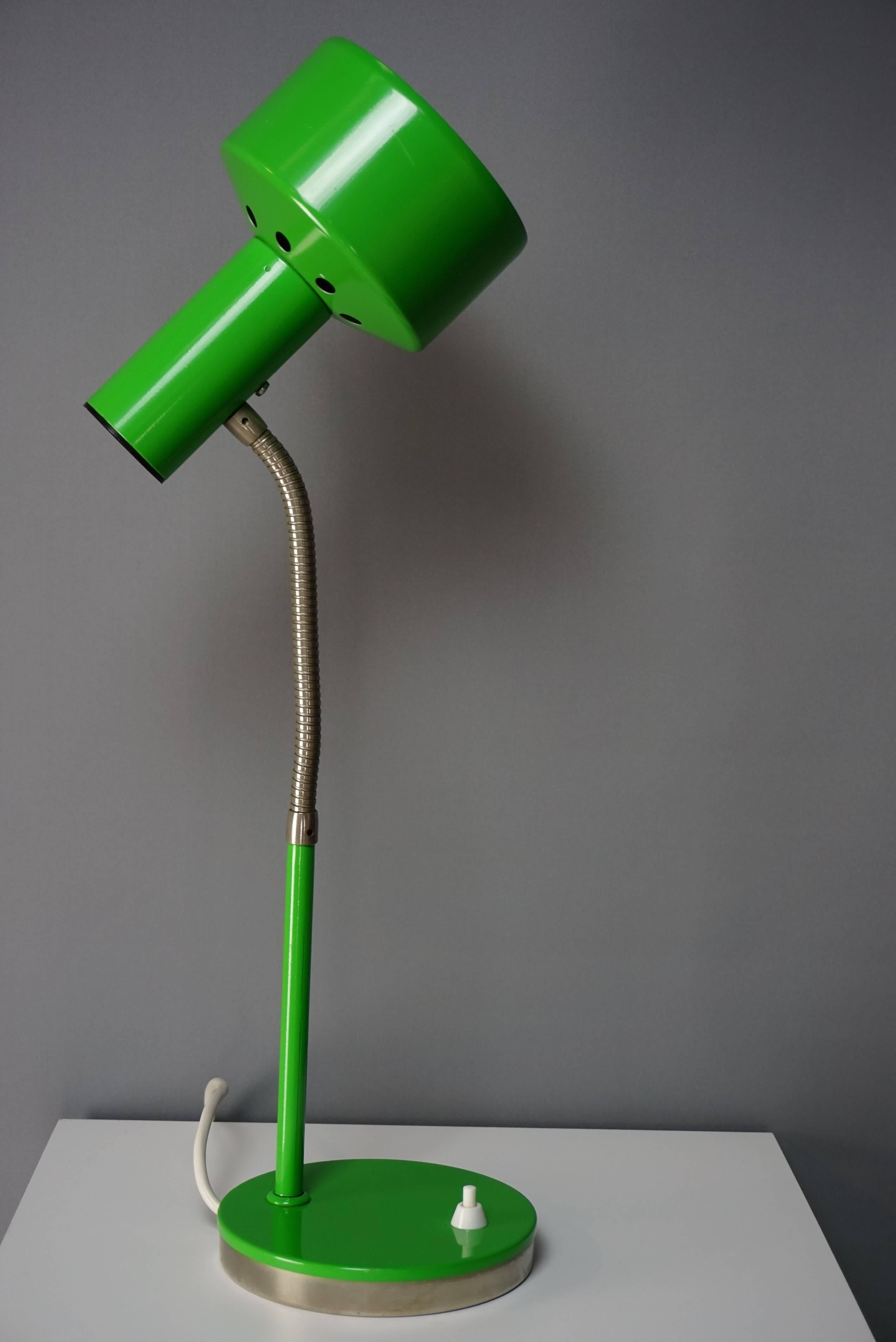 Midcentury Green Metal Articulated Lamp 1960s Design 3