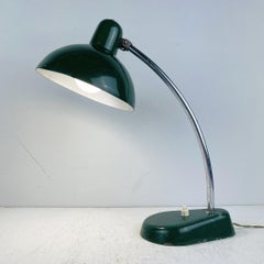 Mid-Century Green Metal Desk Lamp: A.R. TORINO Italy 1950s