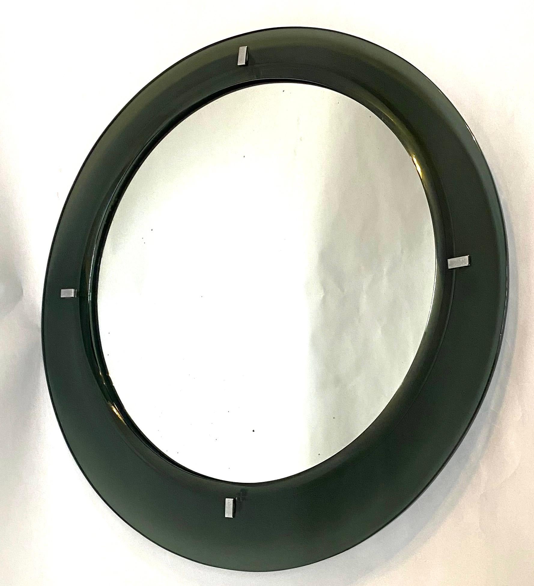 Mid-Century Green Mirror Attributed to Max Ingrand for Fontana Arte, 1960s For Sale 2
