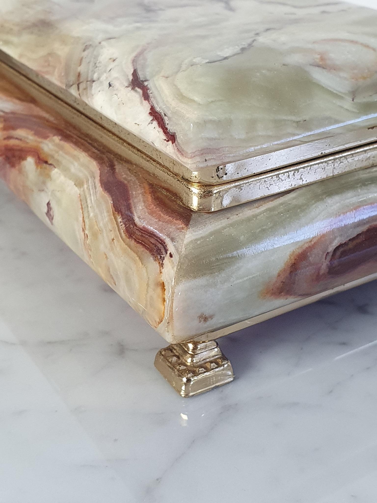 Midcentury Green Onyx Marble Box, Italy In Good Condition For Sale In Albano Laziale, Rome/Lazio