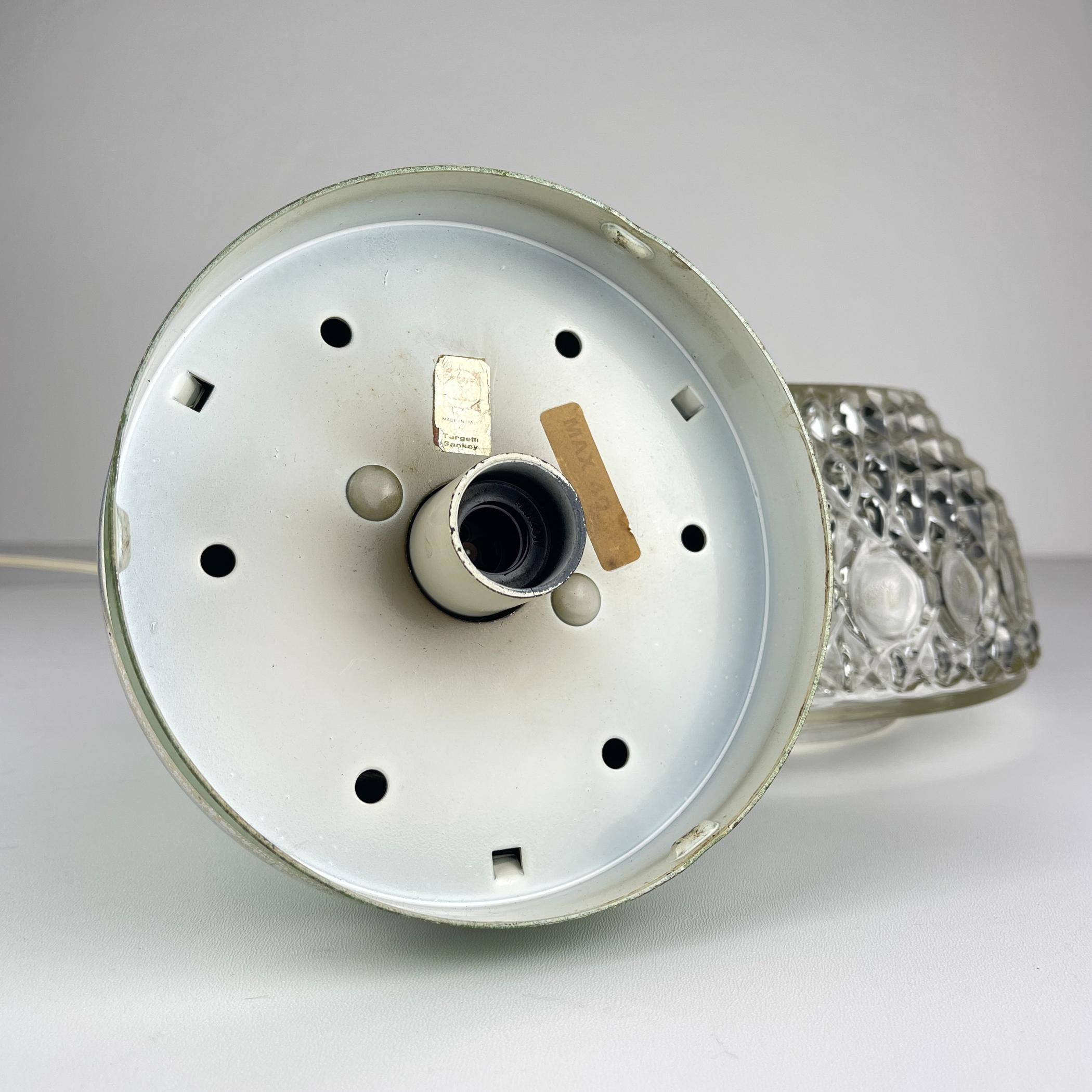 Lampada a sospensione verde di metà secolo di Targetti Sankey, Italia anni '60 in vendita 6